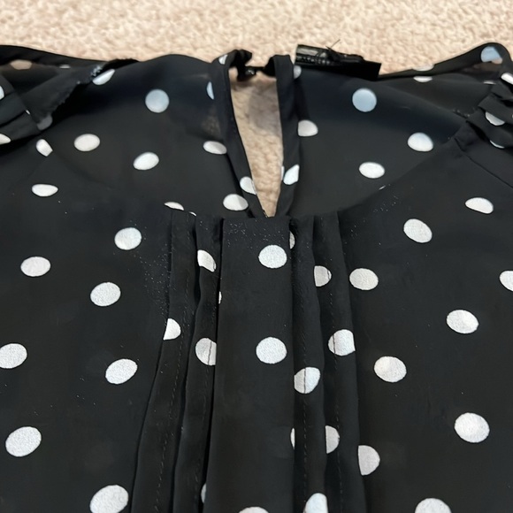 Worthington women’s black and white polka dot blouse size XL - Picture 6 of 9